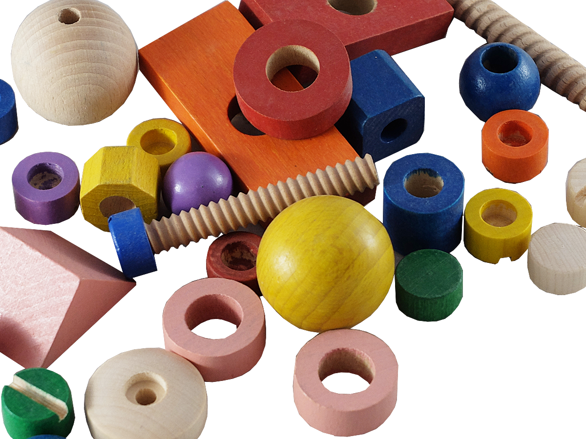 Turned and threaded products of wood